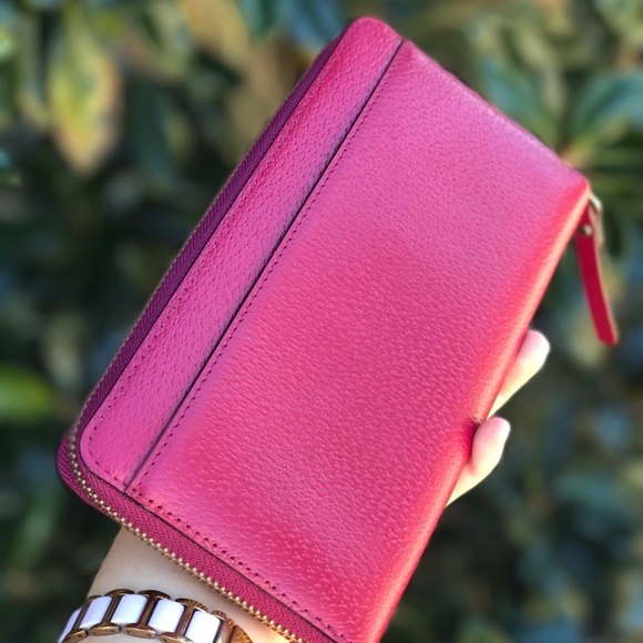 New Kate Spade leather zip long wallet Meelot - Picture 2 of 3